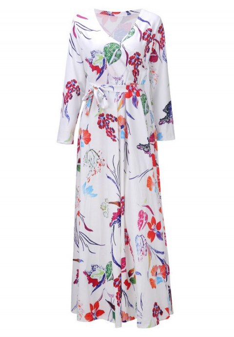 Floral Print Wrap Dress