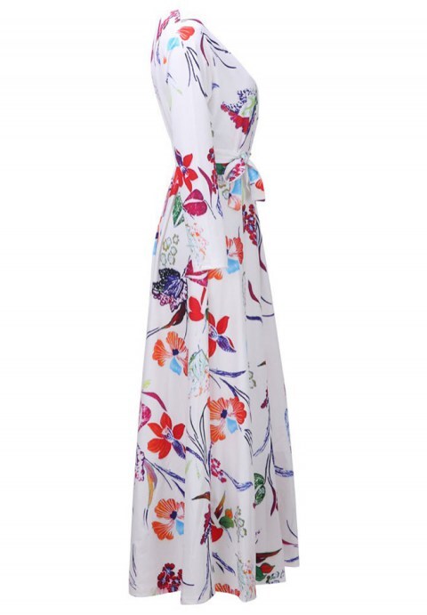 Floral Print Wrap Dress