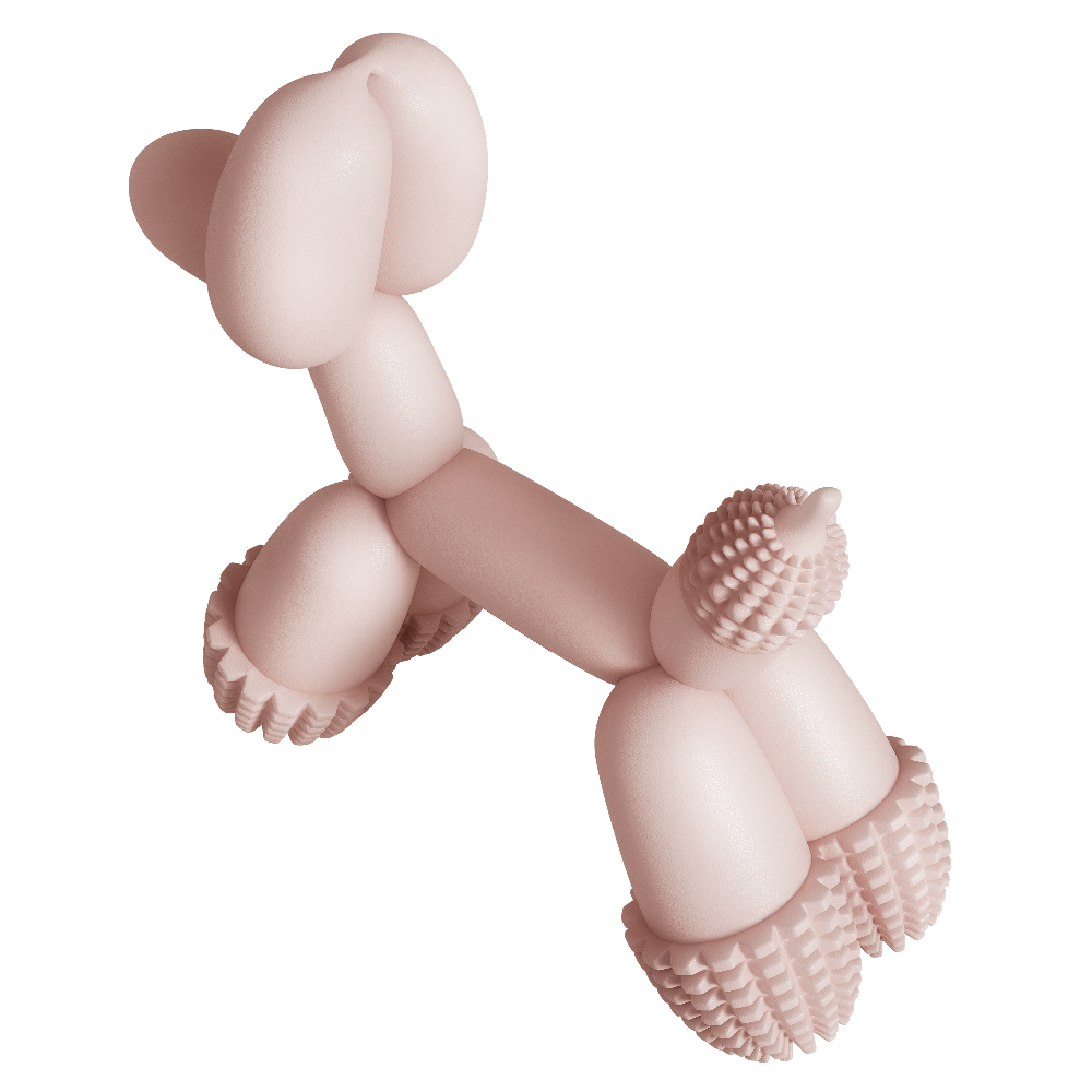 Balloon Dog Toy Pink-1