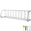111" Length Floor Bike Rack, 9 Holders All-Steel Grid Bike Rack, Single-Side Storage Stand for Garages Streets Yards