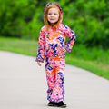 AnnLoren Girls Pink, Orange & Purple Tie Dye Ruffle Hoodie 2 Pc Fashion Track Suit-0