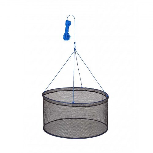 Foldable Fishing Net, Landing Fishing Pier Nets, Portable Drop Net for Pulling up Fish, Durable and Fish-friendly, with Rope and Storage Bag, for Minnows, Crawfish, Shrimp, Crab
