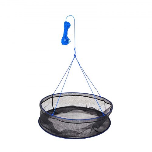 Foldable Fishing Net, Landing Fishing Pier Nets, Portable Drop Net for Pulling up Fish, Durable and Fish-friendly, with Rope and Storage Bag, for Minnows, Crawfish, Shrimp, Crab