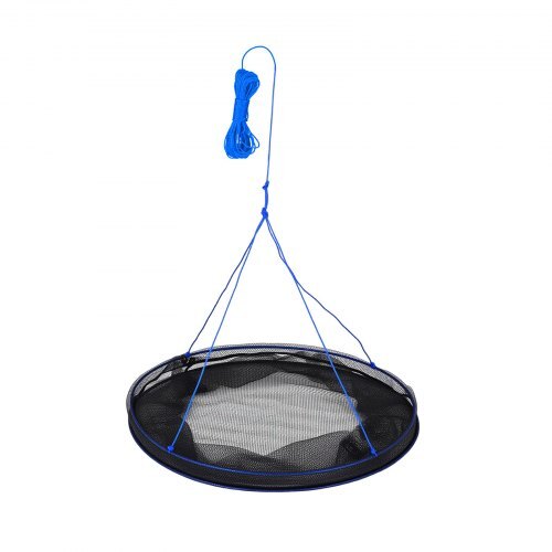 Foldable Fishing Net, Landing Fishing Pier Nets, Portable Drop Net for Pulling up Fish, Durable and Fish-friendly, with Rope and Storage Bag, for Minnows, Crawfish, Shrimp, Crab