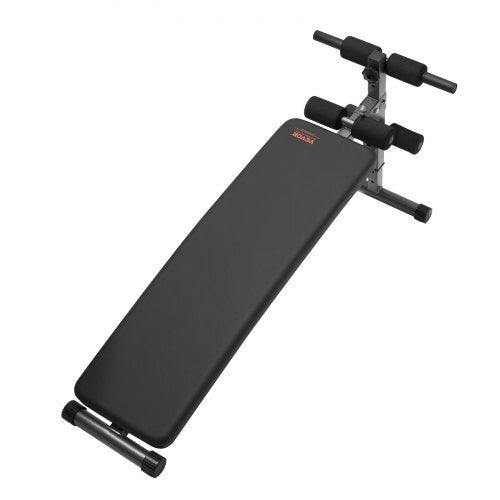 Sit Up Bench, Folding Curved Decline Ab Bench, with 5 Adjustable Height Settings, Heavy-Duty Steel, Non-Slip Design, 500 Lbs Capacity for Home Gym Workouts, Strength Training, Full Body Muscles