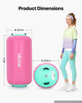 Gymnastics Barrel Air Roller 23.6x40 in Inflatable Tumbling Air Mat, Octagon Tumbler Trainer with Electric Pump, Equipment for Back Handspring Training/Home Use/Gym/Yoga/Cheerleading, Pink