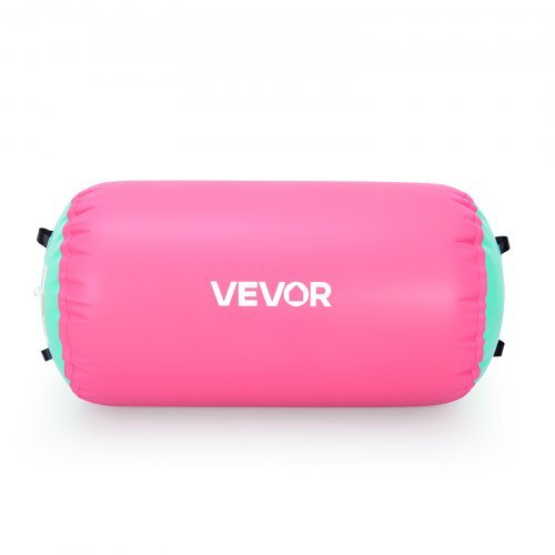 Gymnastics Barrel Air Roller 23.6x40 in Inflatable Tumbling Air Mat, Octagon Tumbler Trainer with Electric Pump, Equipment for Back Handspring Training/Home Use/Gym/Yoga/Cheerleading, Pink