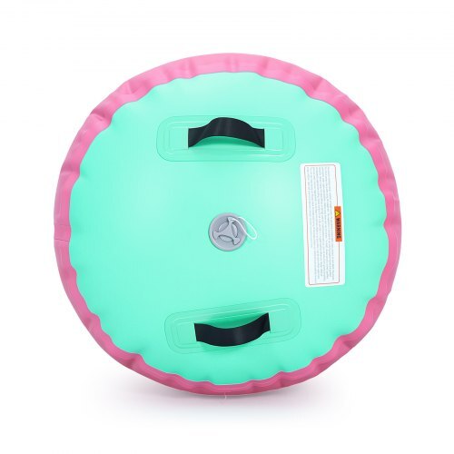 Gymnastics Barrel Air Roller 23.6x40 in Inflatable Tumbling Air Mat, Octagon Tumbler Trainer with Electric Pump, Equipment for Back Handspring Training/Home Use/Gym/Yoga/Cheerleading, Pink