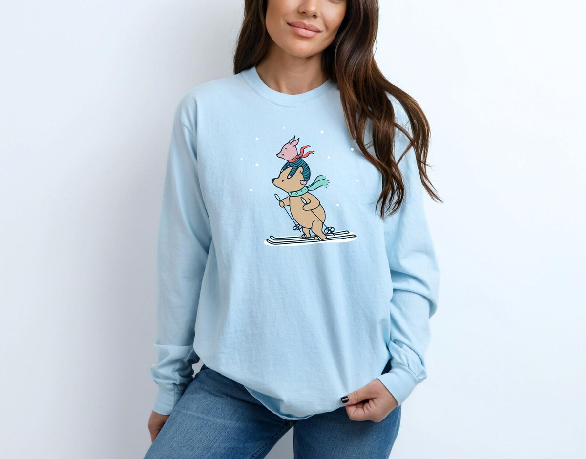 Merry Christmas Shirt Winnie Pooh Ugly Christmas Tree Sweater T-Shirt Shirts Friendship Shirt Oversized Tee Comfort Colors Family Vacation