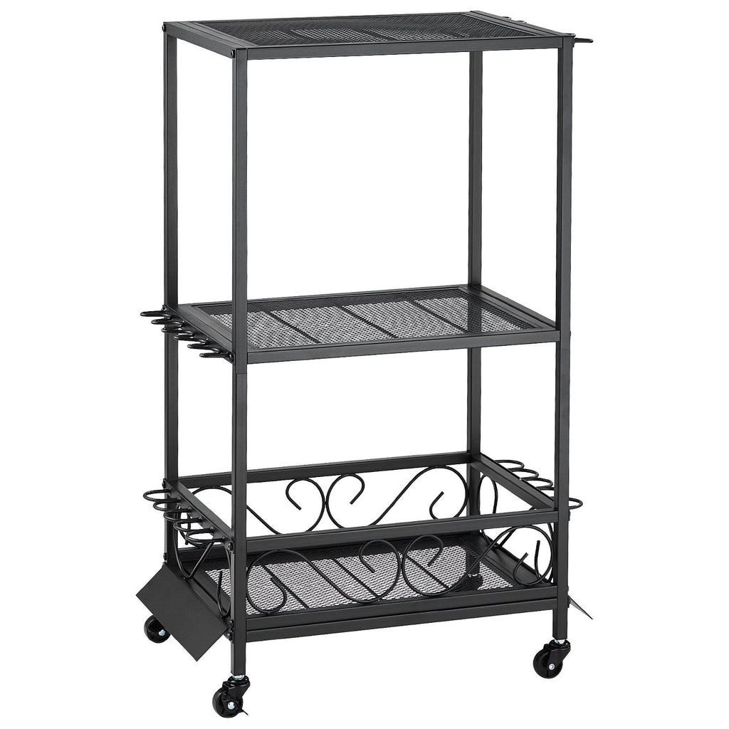 Fishing Rod Holder for 10-Rods, Mobile Fishing Pole Rack Cart with Wheels, Fish Gear Equipment Organizer for Garage Home Indoor Use, for Tackle Box Reel Accessories Storage, Gifts for Men