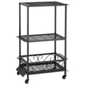 Fishing Rod Holder for 10-Rods, Mobile Fishing Pole Rack Cart with Wheels, Fish Gear Equipment Organizer for Garage Home Indoor Use, for Tackle Box Reel Accessories Storage, Gifts for Men