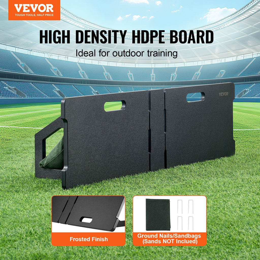 Soccer Rebounder Board, 45"X13" Portable Soccer Wall with 2 Angles Rebound, Foldable HDPE Kickback Rebound Board, Soccer Training Equipment for Kids and Adults, Passing & Shooting Practice