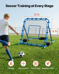 Soccer Rebounder Net, Quick-Switch Angle Soccer Goal Rebounder for Control, Passing Practice, Heavy-Duty Iron Frame & PE Net, Easy Setup Ball Training Equipment for Teens&Adults,3.7 x 3.7 ft