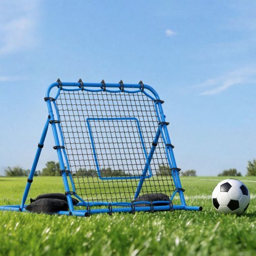 Soccer Rebounder Net, Quick-Switch Angle Soccer Goal Rebounder for Control, Passing Practice, Heavy-Duty Iron Frame & PE Net, Easy Setup Ball Training Equipment for Teens&Adults,3.7 x 3.7 ft