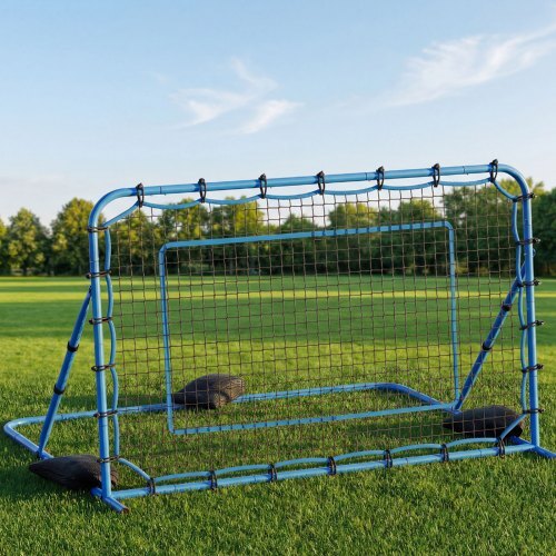 Soccer Rebounder Net, Quick-Switch Angle Soccer Goal Rebounder for Control, Passing Practice, Heavy-Duty Iron Frame & PE Net, Easy Setup Ball Training Aids & Equipment for Teens&Adults,7 x 4 ft