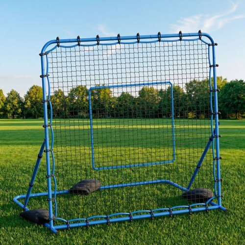 Soccer Rebounder Net, Quick-Switch Angle Soccer Goal Rebounder for Control, Passing Practice, Heavy-Duty Iron Frame & PE Net, Easy Setup Ball Training Aids & Equipment for Teens&Adults,7 x 6 ft
