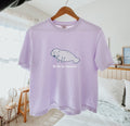Manatee Cropped Boxy T Shirt Ocean Beach Tshirt Beach Bum T-shirt Ocean Shirt Marine Animal Comfort Colors Tee Summer Shirt Oversized Tee