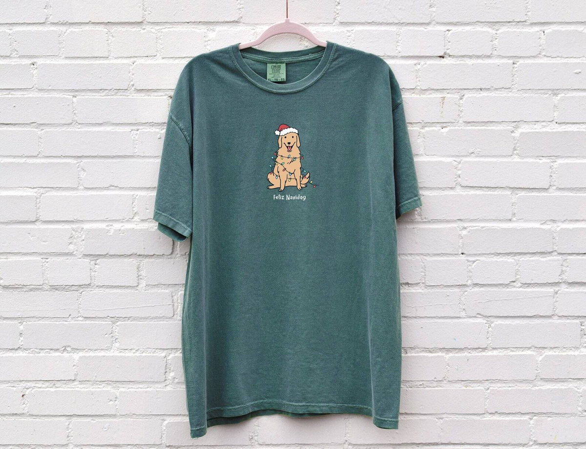 Christmas Holiday Golden Retriever Dog Funny Shirt T Shirt Gift for Dog Lover Dog Mom Tshirt Gift for Dog Owner