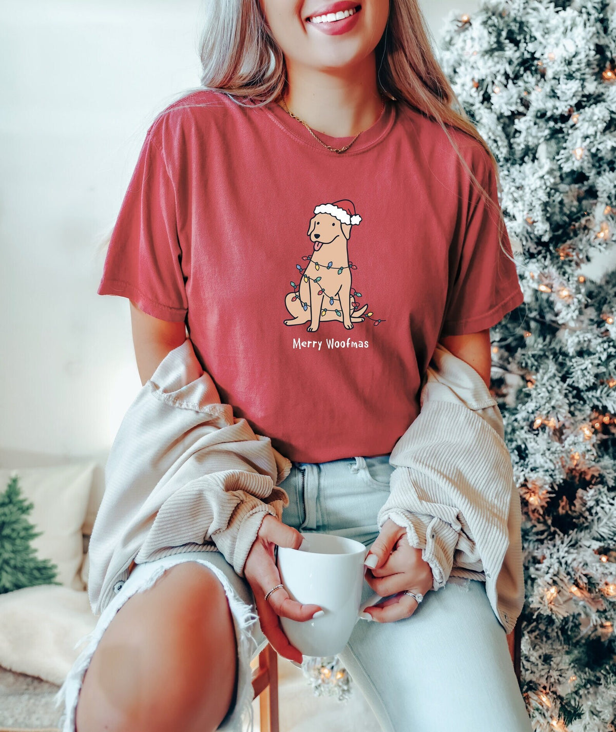 Christmas Holiday Labrador Dog Funny Shirt Black Lab Yellow Brown Lab T Shirt for Her Gift for Dog Lover Dog Mom Tshirt Gift for Dog Owner